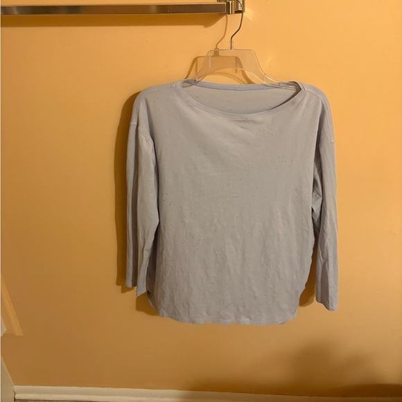 Lululemon LA Back in Action Long Sleeve Tee in Speckled Blue - Picture 3 of 6